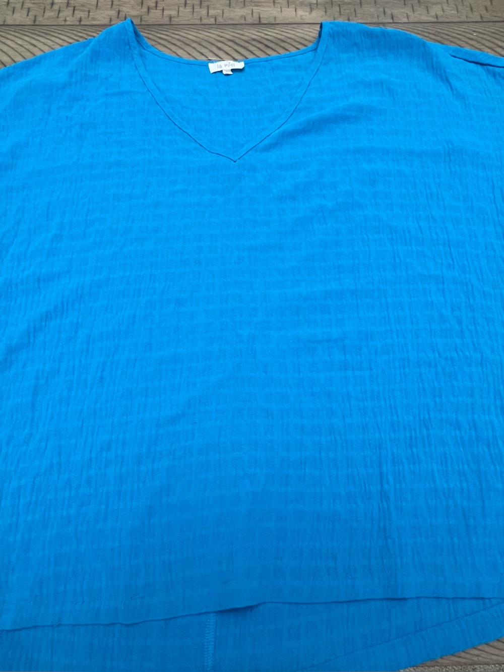 LA MIEL Boutique  Bright Blue V-Neck Women’s Shirt